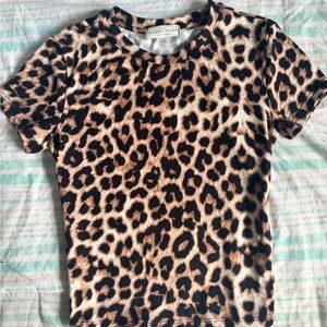 Urban Outfitters Leopard Print Crop Top
